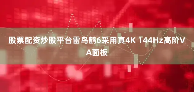 股票配资炒股平台雷鸟鹤6采用真4K 144Hz高阶VA面板